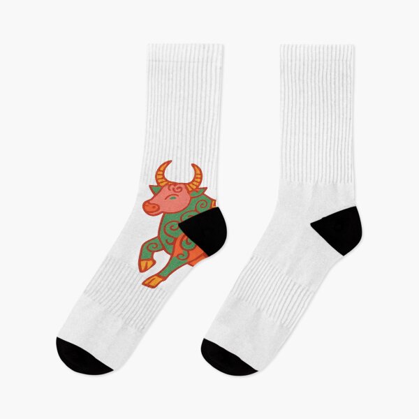 Item preview, Folk Art Zodiac Ox Illustration designed and sold by LaFabricaArt.