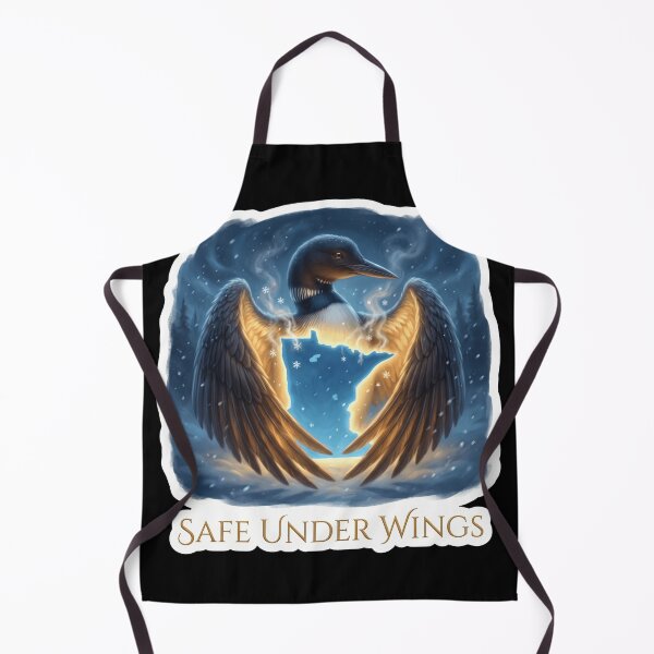 Item preview, Safe Under Wings - Minnesota rebel Loon Guardian Glowing designed and sold by The Grumpy Pet Club.