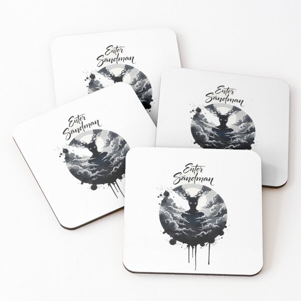 Item preview, Enter Sandman – Dark Sumi-e Metal Art designed and sold by blacksealstudio.