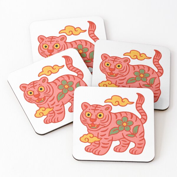 Item preview, Folk Art Zodiac Tiger Illustration designed and sold by LaFabricaArt.