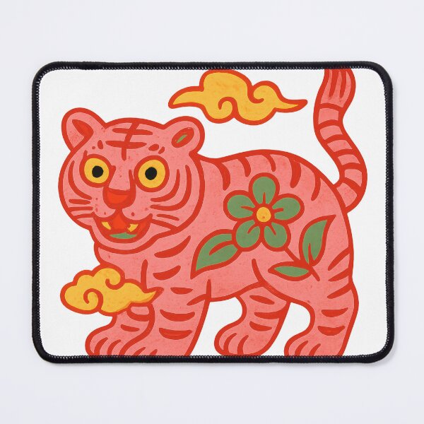Item preview, Folk Art Zodiac Tiger Illustration designed and sold by LaFabricaArt.