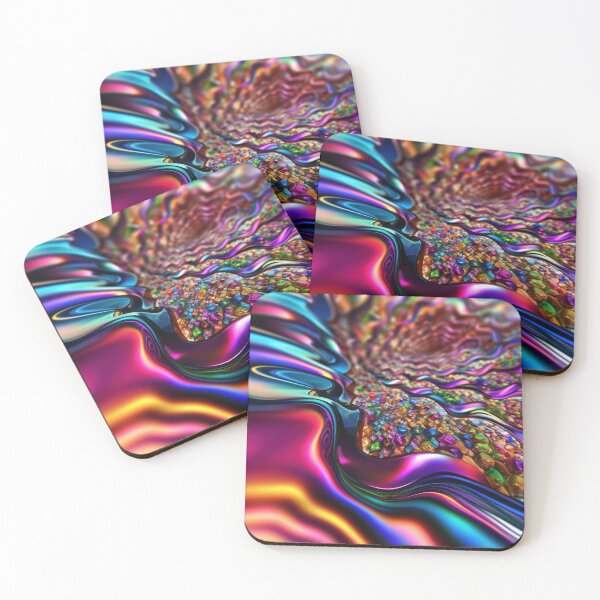 Item preview, Liquid Chrome Rainbow - Iridescent Fluid Art designed and sold by B-Russ-Stuff.
