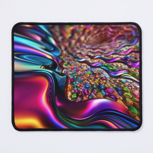 Item preview, Liquid Chrome Rainbow - Iridescent Fluid Art designed and sold by B-Russ-Stuff.