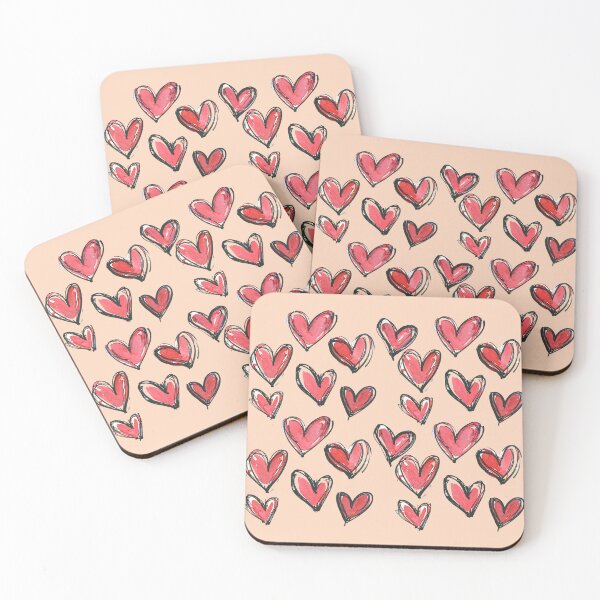 Item preview, Hand Drawn Heart Pattern designed and sold by yara.lahdo.