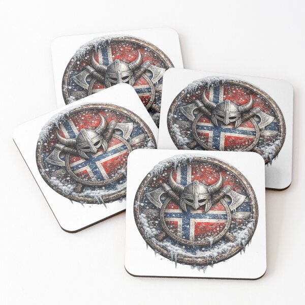 Item preview, Nordic Spirit – Circular Winter Logo Norwegian Flag designed and sold by K2M.