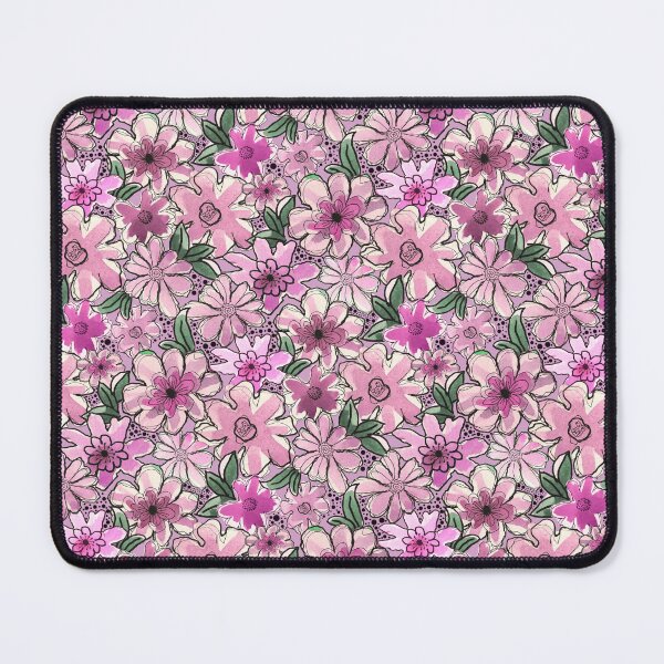 Item preview, Loose doodly pink flowers pattern #18 designed and sold by DogwoodDesign.