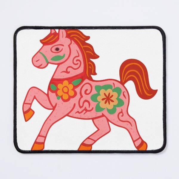 Item preview, Folk Art Zodiac Horse Illustration designed and sold by LaFabricaArt.