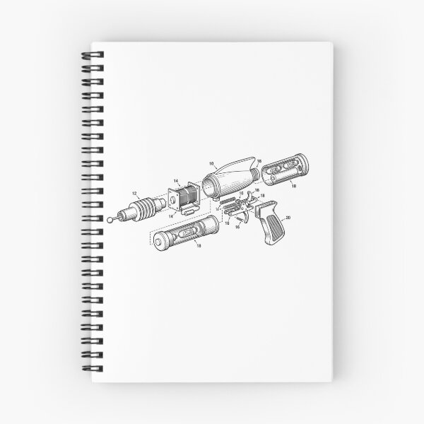 Item preview, Retro Sci-Fi Ray Gun Exploded View - Atomic Age Schematic designed and sold by DraftGear.
