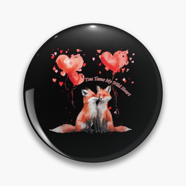 Item preview, Romantic Fox Couple Illustration – You Tame My Wild Heart designed and sold by Estnesti.