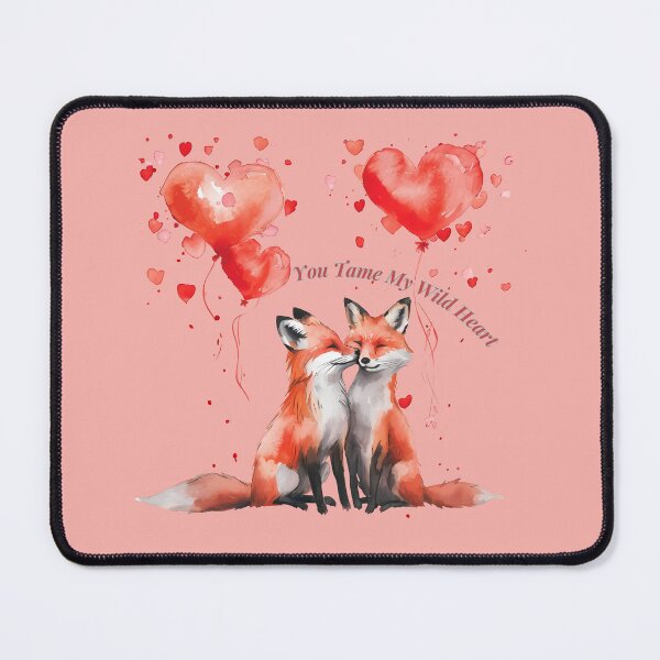 Item preview, Romantic Fox Couple Illustration – You Tame My Wild Heart designed and sold by Estnesti.