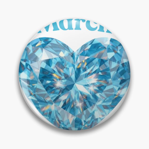 Item preview, March Heart Shaped Birthstone Gem designed and sold by TwelveTones.