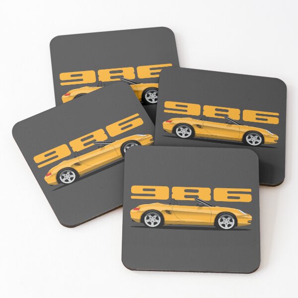 Item preview, Speed Yellow 986 Boxster classic illustration designed and sold by blackdogshop.