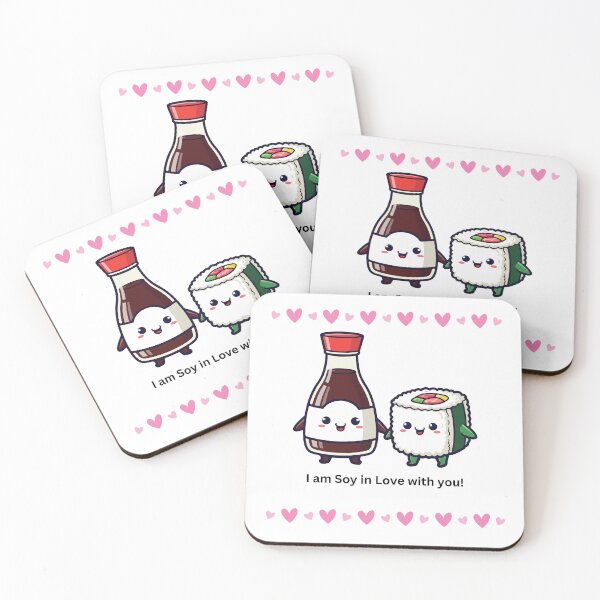 Item preview, Cute Sushi Pun I Am Soy In Love With You designed and sold by The Honey Pun Shop.
