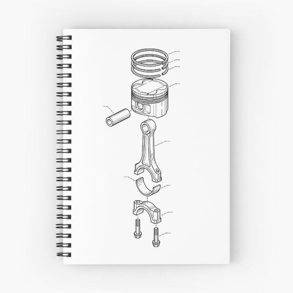 Item preview, V8 Engine Exploded View - Engineering Blueprint designed and sold by DraftGear.
