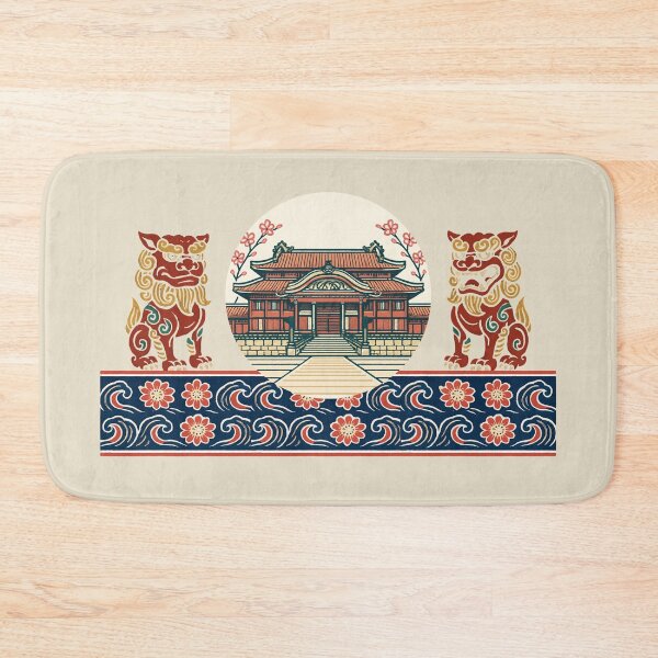 Item preview, Shuri Castle and Shisa Okinawan designed and sold by Sachie's Studio.
