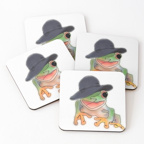 Item preview,  Frog Wearing floppy Sun hat – animalzinhats designed and sold by Ashley’sAnimalz.