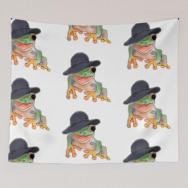 Item preview,  Frog Wearing floppy Sun hat – animalzinhats designed and sold by Ashley’sAnimalz.