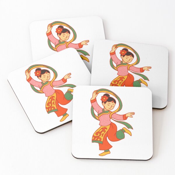 Item preview, Chinese Folk Art Ribbon Dancer designed and sold by LaFabricaArt.