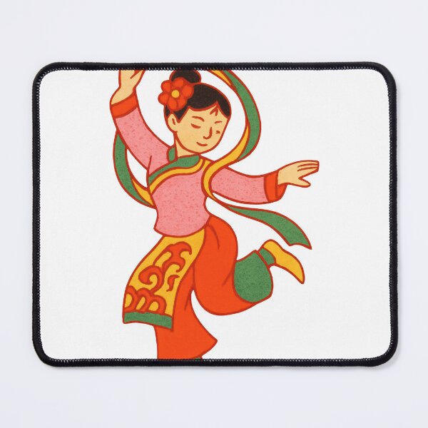 Item preview, Chinese Folk Art Ribbon Dancer designed and sold by LaFabricaArt.