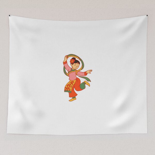 Item preview, Chinese Folk Art Ribbon Dancer designed and sold by LaFabricaArt.