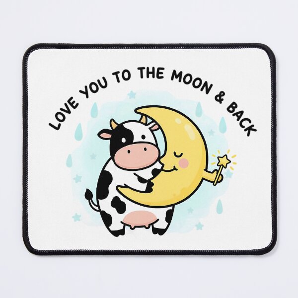 Item preview, Cute Cow Valentine Love You To The Moon and Back Gift designed and sold by yPaladino432.
