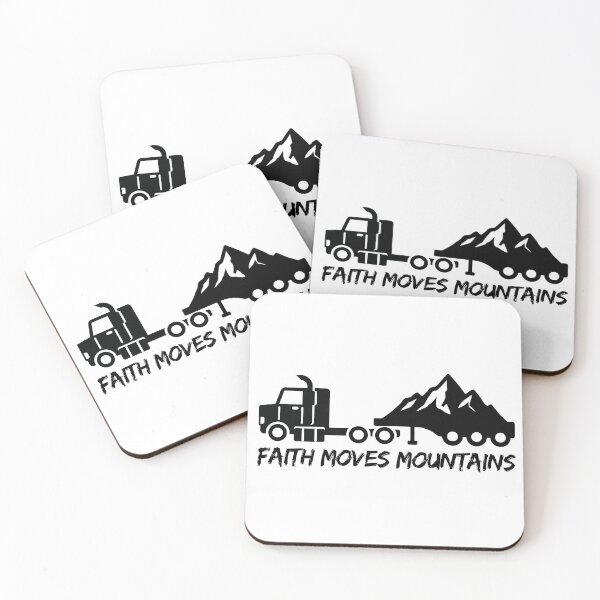 Item preview, Faith Moves Mountains – Christian Quotes - Black Design designed and sold by MoriaStore.