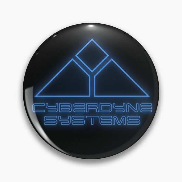 Item preview, Terminator Cyberdyne Systems 80s Blue Neon Logo designed and sold by Power Up Prints.