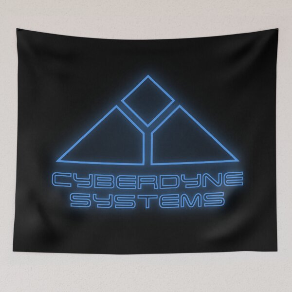 Item preview, Terminator Cyberdyne Systems 80s Blue Neon Logo designed and sold by Power Up Prints.