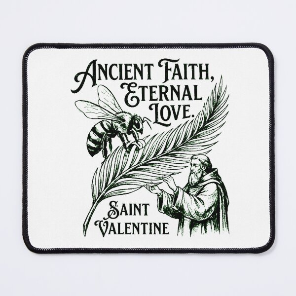 Item preview, Saint Valentine Martyr's Palm and Bee Charcoal Sketch designed and sold by Thaivi Design.