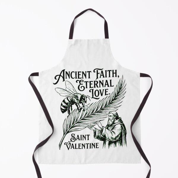 Item preview, Saint Valentine Martyr's Palm and Bee Charcoal Sketch designed and sold by Thaivi Design.