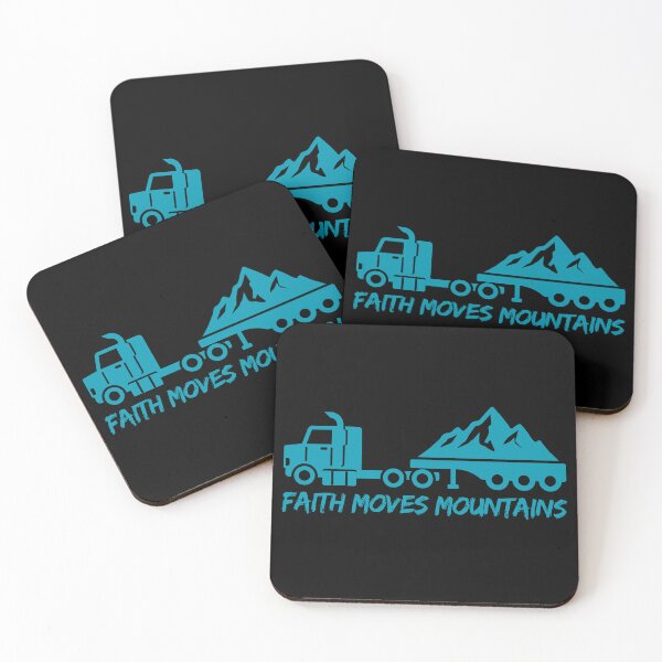 Item preview, Faith Moves Mountains – Christian Quotes - Sky Blue Design designed and sold by MoriaStore.