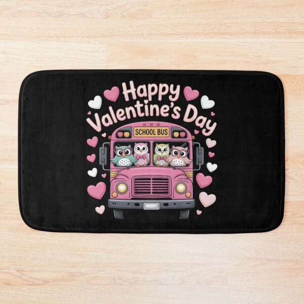 Item preview, Funny owls school bus Driver Happy Valentines Day designed and sold by Dabbing Turtle Designs.