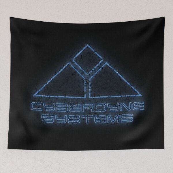Item preview, Terminator Cyberdyne Systems 80s Blue Neon Logo Distressed designed and sold by Power Up Prints.