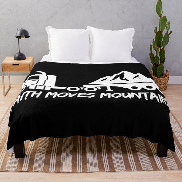 Item preview, Faith Moves Mountains – Christian Quotes - White Design designed and sold by MoriaStore.