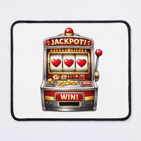 Item preview, Triple Hearts Jackpot – Vintage Casino Art designed and sold by PIXEL POP DESIGNS - Beyond the Norm!.