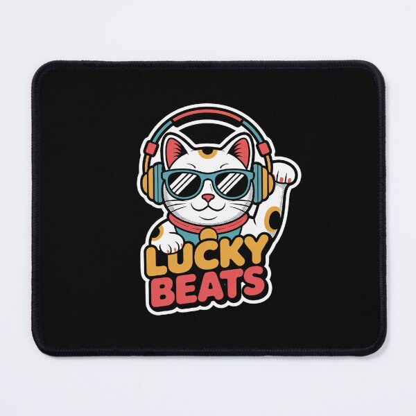 Item preview, Cool Retro Maneki Neko DJ Beats Headphones designed and sold by Vintage Shapes.