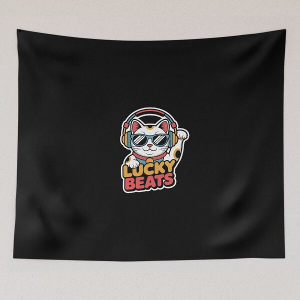 Item preview, Cool Retro Maneki Neko DJ Beats Headphones designed and sold by Vintage Shapes.