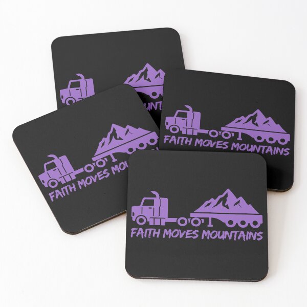 Item preview, Faith Moves Mountains – Christian Quotes - Purple Design designed and sold by MoriaStore.