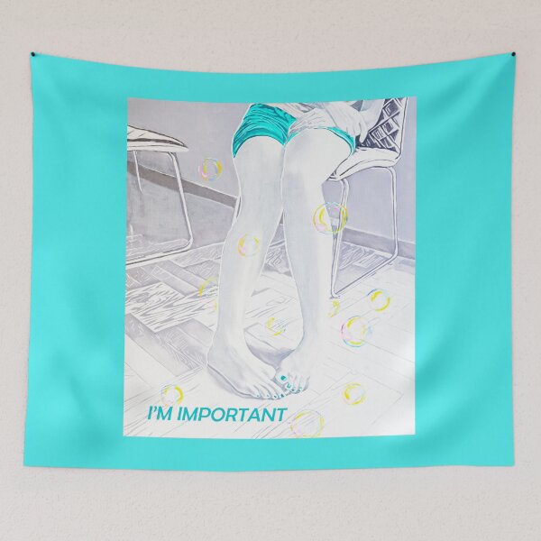 Item preview, I'm Important - Bare Feet & Soap Bubbles designed and sold by Mag Blue Art Design.