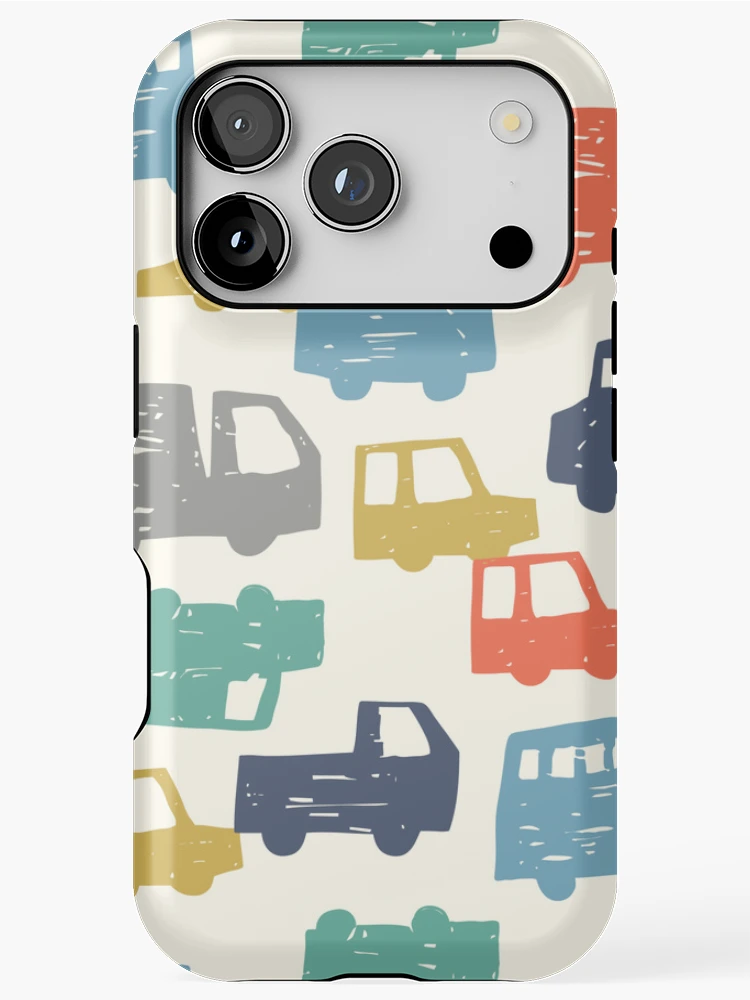 Thumbnail 1 of 4, iPhone Case, Colorful Mini Car Parade Pattern designed and sold by OHU-studio.