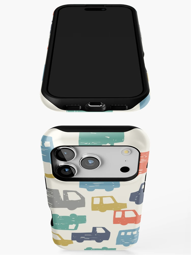 Thumbnail 3 of 4, iPhone Case, Colorful Mini Car Parade Pattern designed and sold by OHU-studio.