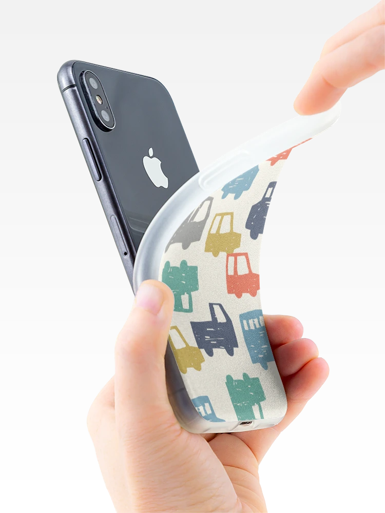 Thumbnail 4 of 5, iPhone Case, Colorful Mini Car Parade Pattern designed and sold by OHU-studio.