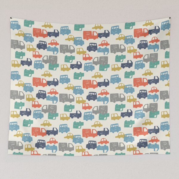 Item preview, Colorful Mini Car Parade Pattern designed and sold by OHU-studio.