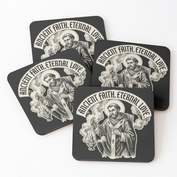 Item preview, Sacred Smoker Saint Valentine Liturgical Beekeeping Charcoal Art designed and sold by Thaivi Design.