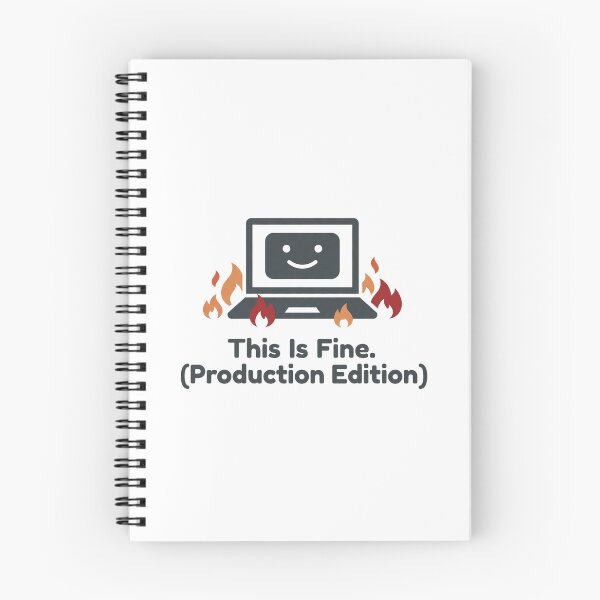 Item preview, This Is Fine Production Edition Developer Humor designed and sold by DuckShip.