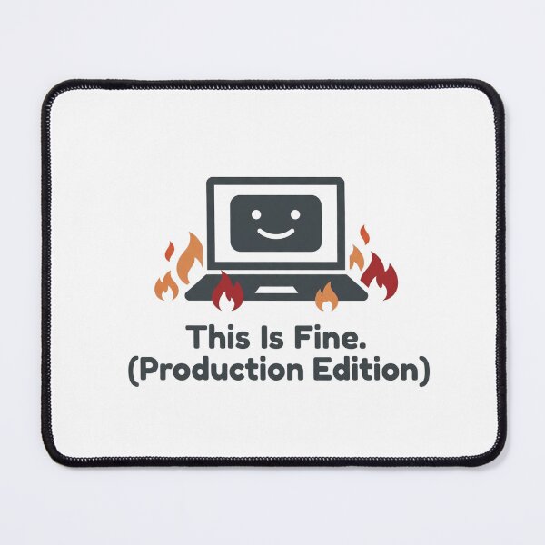 Item preview, This Is Fine Production Edition Developer Humor designed and sold by DuckShip.