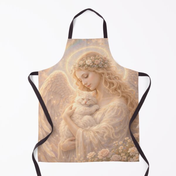 Item preview, Angel Holding Kitten | Heavenly Fantasy Art for Stickers & Tote Bags designed and sold by Nicole-Cherie.