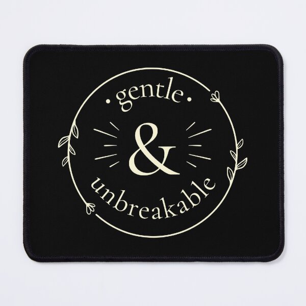Item preview, Gentle & Unbreakable - Bone on Black designed and sold by Soft Power Club.