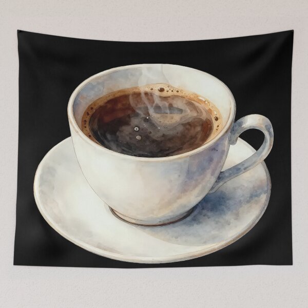 Item preview, An Artistic image of a cup of coffee designed and sold by Nomad-Maynard.