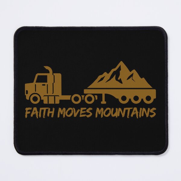 Item preview, Faith Moves Mountains – Christian Quotes - Brown Design designed and sold by MoriaStore.